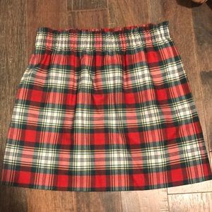 Jcrew factory red and green skirt